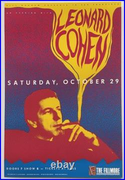 Leonard Cohen Concert Poster San Francisco 1988 F-57 The Fillmore