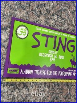 Limited Edition Sting Concert Poster 50/50 By Rock Artist SPEED Las Vegas 2001 Limited Edition Sting Concert Poster 50/50 By Rock Artist SPEED Las Vegas 2001