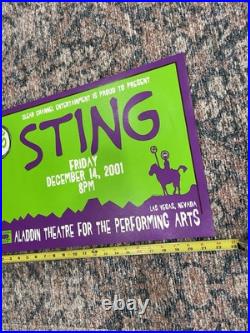 Limited Edition Sting Concert Poster 50/50 By Rock Artist SPEED Las Vegas 2001 Limited Edition Sting Concert Poster 50/50 By Rock Artist SPEED Las Vegas 2001