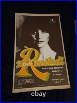 Linda Ronstadt Original Rare Cardboard Boxing Style Concert Poster