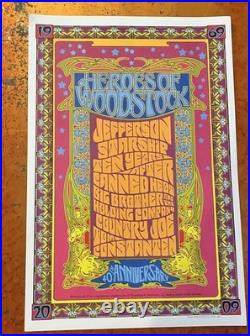 Lot Of 9 Heroes Of Woodstock Concert Posters 2009 4oth Annual