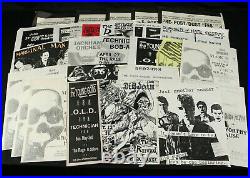 Lot of 25 Original 1980's Punk & Industrial Concert Flyers Posters Marginal Man+