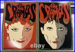 Lot of (5) The Cramps Promo/concert Posters (RARE) 4/5 are Signed by Artist