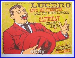 Lucero Poster w Love Me Destroyer, Zach the Cuntry Wonder 2003 Concert