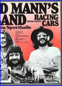 MANFRED MANN'S EARTH BAND rare original 1977 concert poster ROARING SILENCE