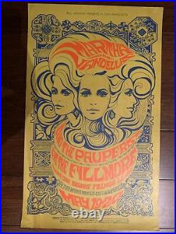 MARTHA AND THE VANDELLAS BG 64 FILLMORE concert poster BILL GRAHAM 1967