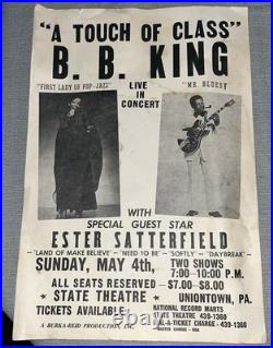 MEGA RARE B. B. KING & ESTER SATTERFIELD A TOUCH OF CLASS Concert Poster HTF