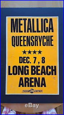 METALLICA/QUEENSRYCHE Original Promo Concert Poster 1988 Anthrax MEGADETH Slayer