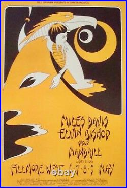 MILES DAVIS BG 279-280 FILLMORE concert posters 1971 DAVID SINGER BILL GRAHAM NM
