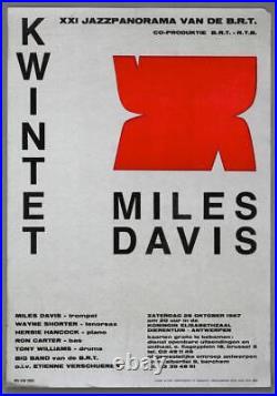 MILES DAVIS QUINTET rare vintage original Antwerp 1967 jazz concert poster