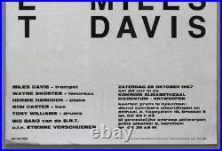 MILES DAVIS QUINTET rare vintage original Antwerp 1967 jazz concert poster