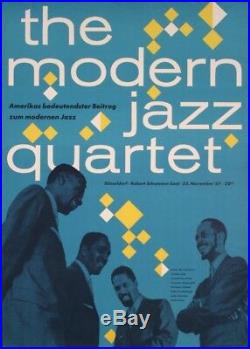 MODERN JAZZ QUARTET 1957 German A1 concert poster VERY RARE