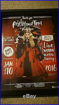 Madonna Very Rare Original San Antonio Rebel Heart Concert Promo Poster