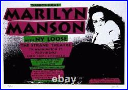 Marilyn Manson Providence 1996 Concert Poster Silkscreen Original