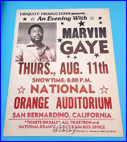 Marvin Gaye Motown Music Original Concert Poster California Vintage 1977