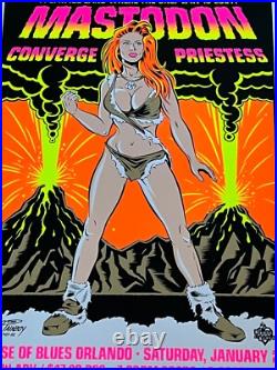 Mastodon Orlando House of Blues'07 Original Concert Poster Uncut Proof Stainboy