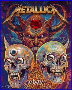 Metallica 2025 Winters Concert Poster Charlotte, NC