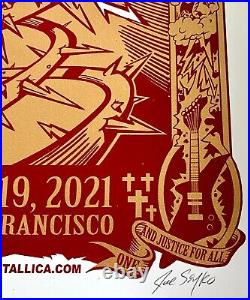 Metallica 40th Anniversary Concert Poster by Joe Simko Red & Purple Set S&N