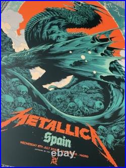 Metallica Concert Poster Ken Taylor Madrid 2022