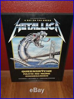 Metallica Day on the Green concert poster Qeensryche, soundgarden, Faith no more
