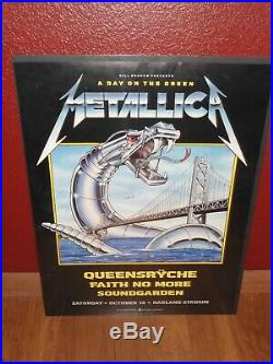 Metallica Day on the Green concert poster Qeensryche, soundgarden, Faith no more