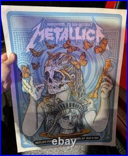 Metallica Hardwired Self Destruct 2017 Concert poster Angryblue Spit out Bone