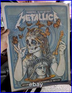 Metallica Hardwired Self Destruct 2017 Concert poster Angryblue Spit out Bone