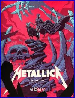 Metallica Poster Minneapolis Minnesota Concert VIP Print 9/4/18 Target Center