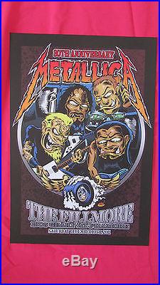 Metallica Rare 30th Anniversary Concert Show Poster Fillmore December 10 2011