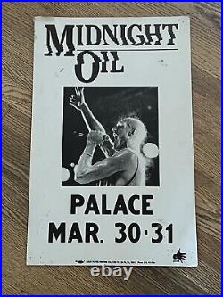 Midnight Oil, Concert Poster, Palace, Los Angeles, Boxing Style, 22x14