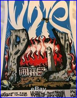Missoula Montana 2018 Pearl Jam Concert Poster with Tester, Trump, White House