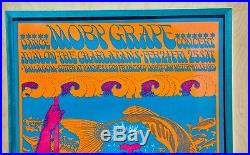 Moby Grape 1967 Poster. Rare 1st Printing Framed Concert Poster Framed
