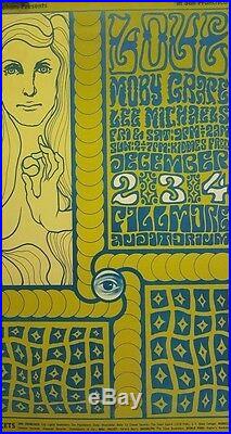 Moby Grape Art by Wes Wilson Original 1966 Vintage Concert Poster