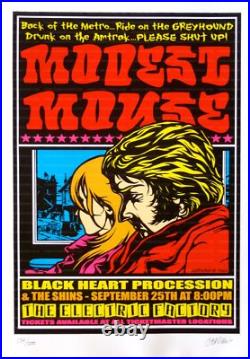 Modest Mouse Concert Poster 2000 Philadelphia Jermaine Rogers