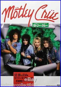 Motley Crue 1987 Japan Tour Rare Concert Poster Nikki Sixx Tommy Lee Vince Neil