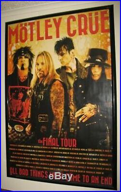 Motley Crue Poster Final Tour, 24x36, Original, Sold Only At Concert, The Dirt