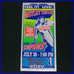 Motley Crue Scorpions Portland 1999 Original Concert Poster By Mark Arminski