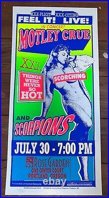 Motley Crue Scorpions Portland 1999 Original Concert Poster By Mark Arminski