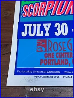 Motley Crue Scorpions Portland 1999 Original Concert Poster By Mark Arminski