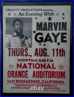 Motown / Marvin Gaye Original Concert Poster UBIQUITY PRODUCTIONS 1977 CALIF