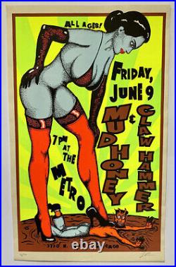 Mudhoney Chicago 1995 Original Silkscreen Concert Poster Kuhn