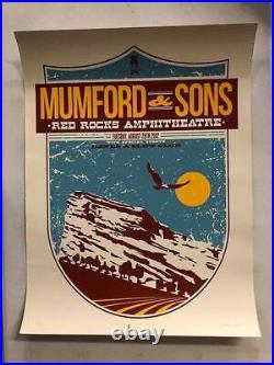 Mumford And Sons Red Rocks 2012 Original Concert Poster Colorado Silkscreen