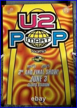 NEW U2 POPmart Tour Giants Stadium NEW JERSEY 1997 CONCERT POSTER (Bono EDGE)