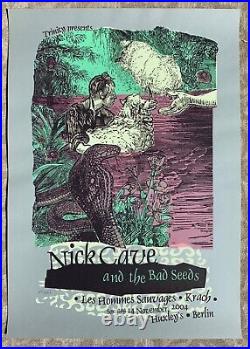 NICK CAVE Bad Seeds BERLIN 2004 Rock Concert Poster Bongout S/N SCREEN PRINT