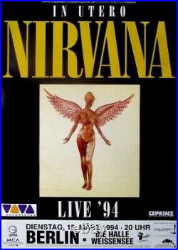 NIRVANA 1994 Plakat In Concert In Utero Tour Poster Berlin