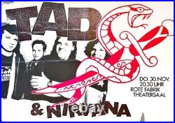 NIRVANA Original 1989 Concert Poster ROTE FABRIK Zurich 61X64cm Grunge HC Punk