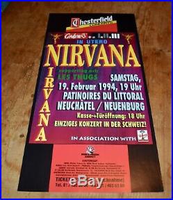 NIRVANA les thugs ORIGINAL Swiss Concert Poster 1994 NEUCHATEL