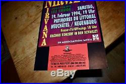 NIRVANA les thugs ORIGINAL Swiss Concert Poster 1994 NEUCHATEL