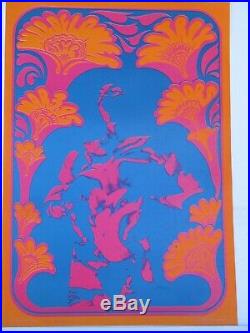 NR9 Wildflower Neon Rose Concert Poster Moscoso like Bill Graham Family Dog