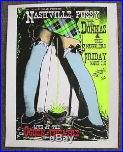 Nashville Pussy Donnas Denver 2000 Original Concert Poster Kuhn Silkscreen